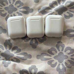 White Wireless Earbuds Charging Cases